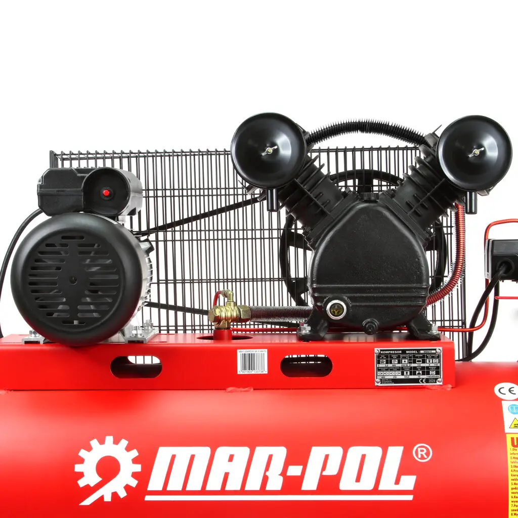 Kompresor 100L V2 MAR-POL 230V 400 l/min 2Tłoki Kompresor 100L V2 MAR-POL 230V 400 l/min 2Tłoki - obrazek 2