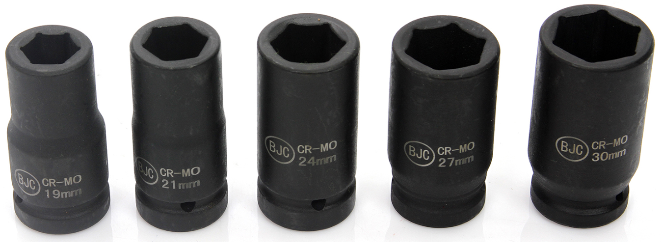 Nasadki udarowe 3/4" 19-30mm 5 sztuk BJC Nasadki udarowe 3/4" 19-30mm 5 sztuk BJC - obrazek 2