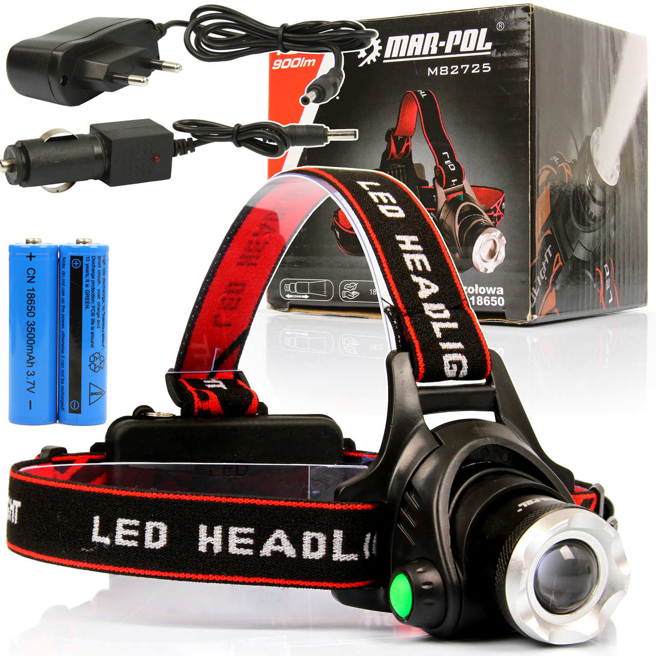 LATARKA CZOŁOWA LED 10W MAR-POL LATARKA CZOŁOWA LED 10W MAR POL