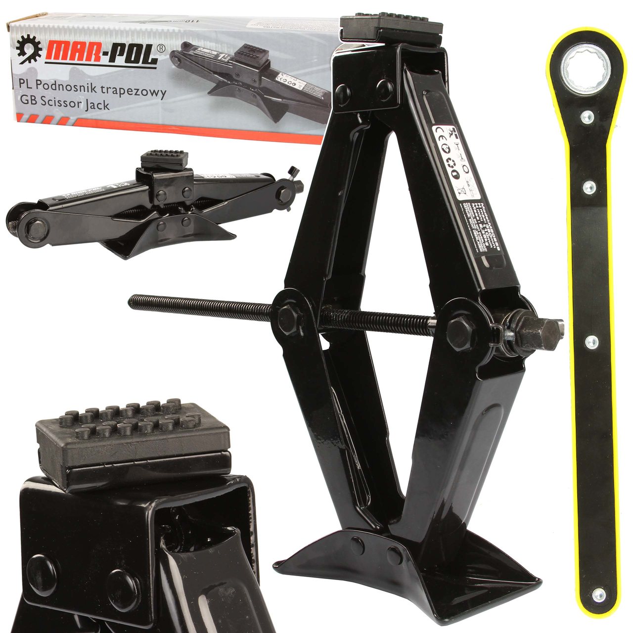 PODNOŚNIK TRAPEZOWY 1.5T z grzechotką PODNOŚNIK TRAPEZOWY 1.5T z grzechotką