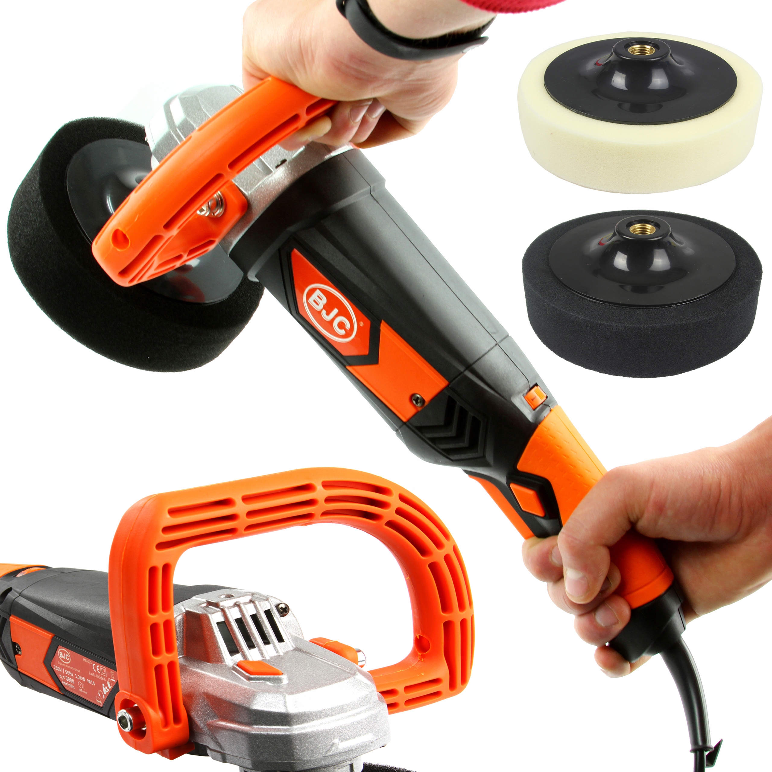 POLERKA SAMOCHODOWA BJC 150mm z regulacją + gąbkib POLERKA SAMOCHODOWA BJC 150mm z regulacja gabkib