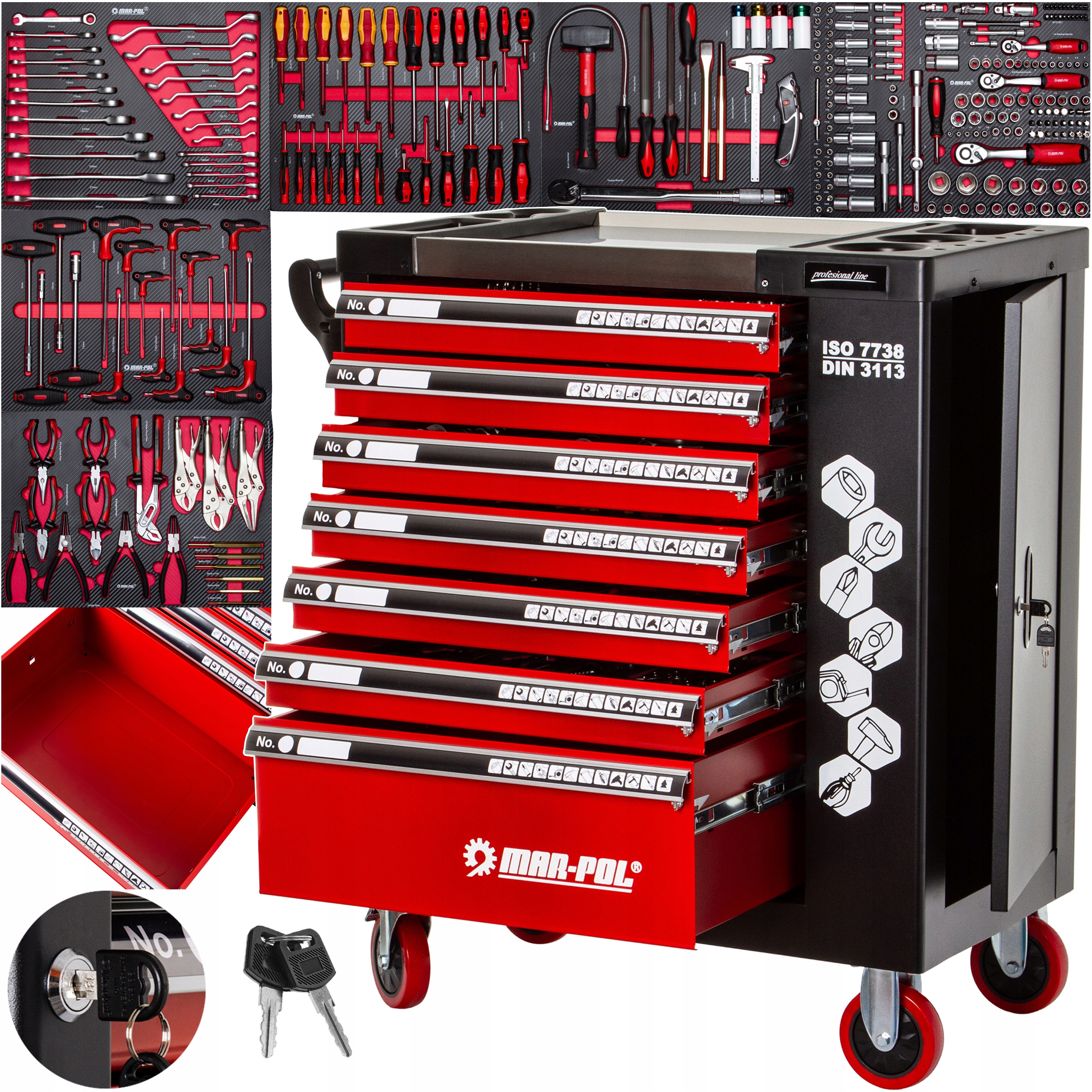 1 SZAFKA SERWISOWA 7-SZUFLAD MAR-POL 263el. 2 1 SZAFKA SERWISOWA 7 SZUFLAD MAR POL 263el. 2