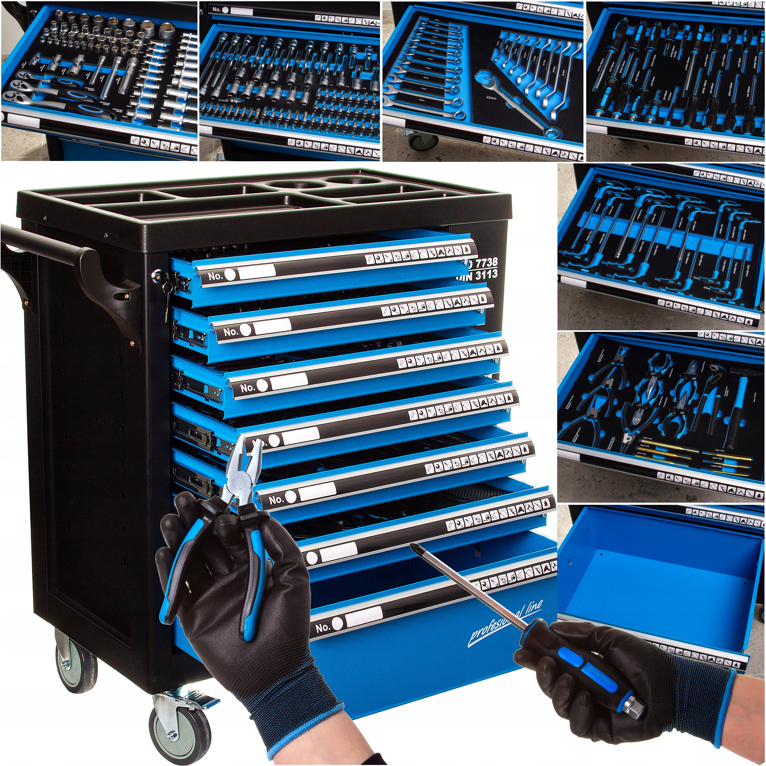 M66595 vSZAFKA WARSZTATOWA WÓZEK NARZĘDZIOWY SERWISOWY NARZĘDZIA PREMIUM KPL 258EL M66595 vSZAFKA WARSZTATOWA WOZEK NARZEDZIOWY SERWISOWY NARZEDZIA PREMIUM KPL 258EL