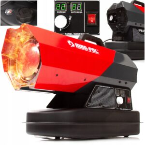 NAGRZEWNICA OLEJOWA 30 KW SPALINOWA DMUCHAWA TERMOSTAT LCD SZKLARNIA TUNEL 1