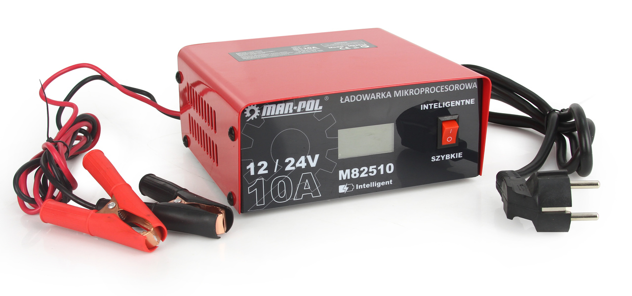 PROSTOWNIK ŁADOWARKA MIKROPROCESOROWA 12V 24V 10A PROSTOWNIK LADOWARKA MIKROPROCESOROWA 12V 24V 10A