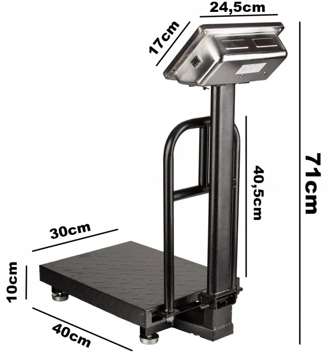 Waga magazynowa 150 kg Mar-Pol Platformowa LCD Waga magazynowa 150 kg Mar-Pol Platformowa LCD - obrazek 3