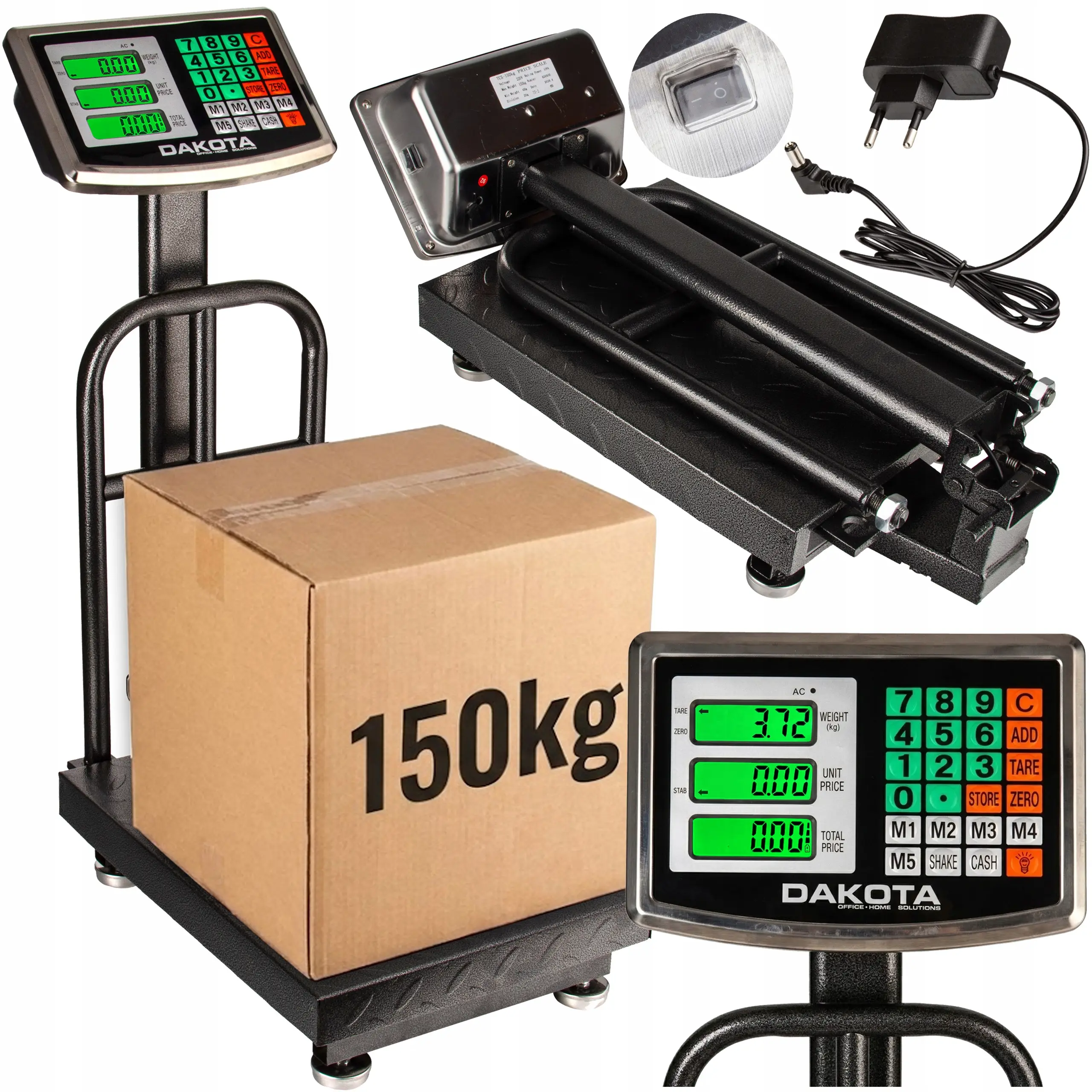 Waga magazynowa 150 kg Mar-Pol Platformowa LCD Waga sklepowa magazynowa elektrodniczna waga platformowa 150kg