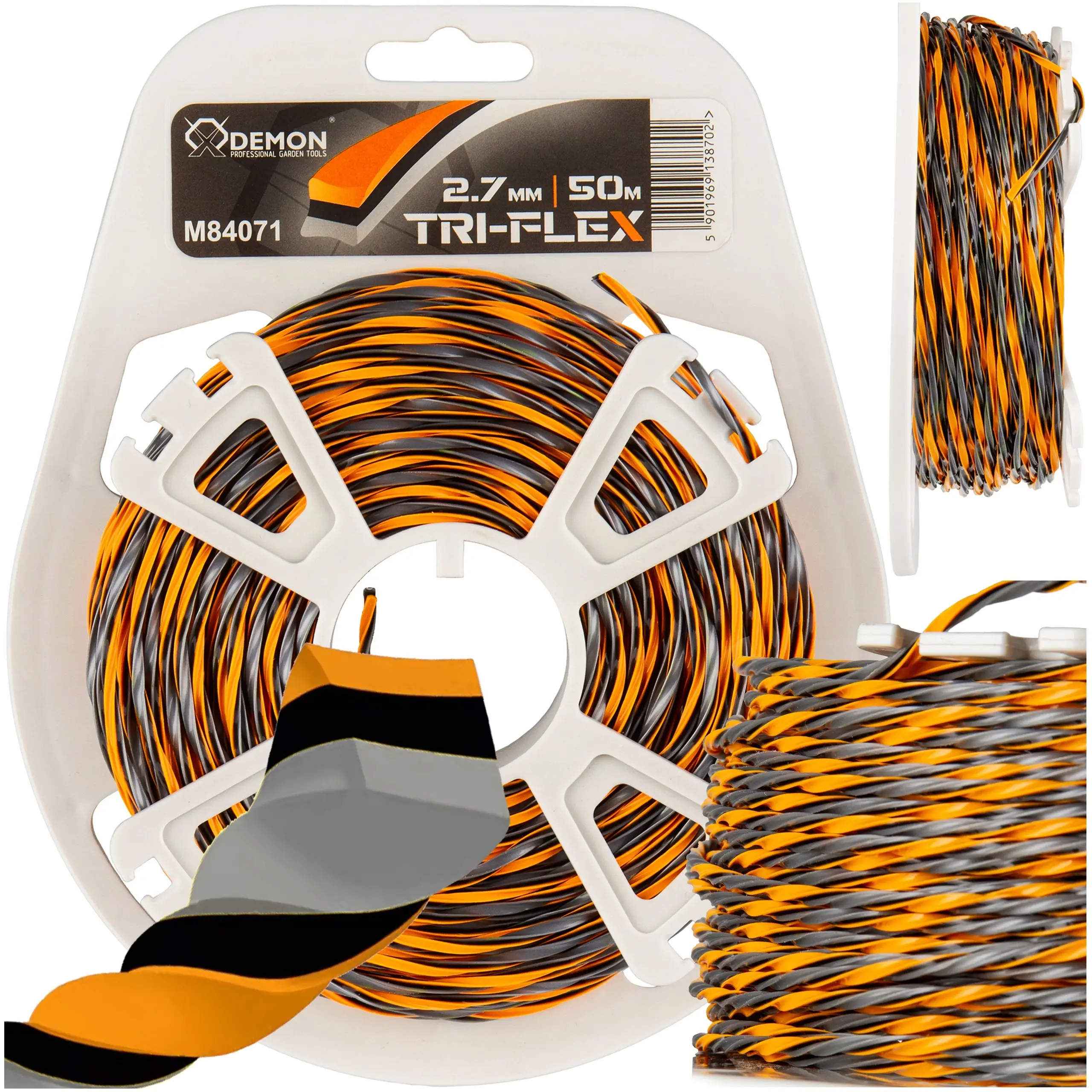 ŻYŁKA DO KOSY TWIST 2,7mm 50m Żyłka do kosy TRI-FLEX 2,7 mm 50 m