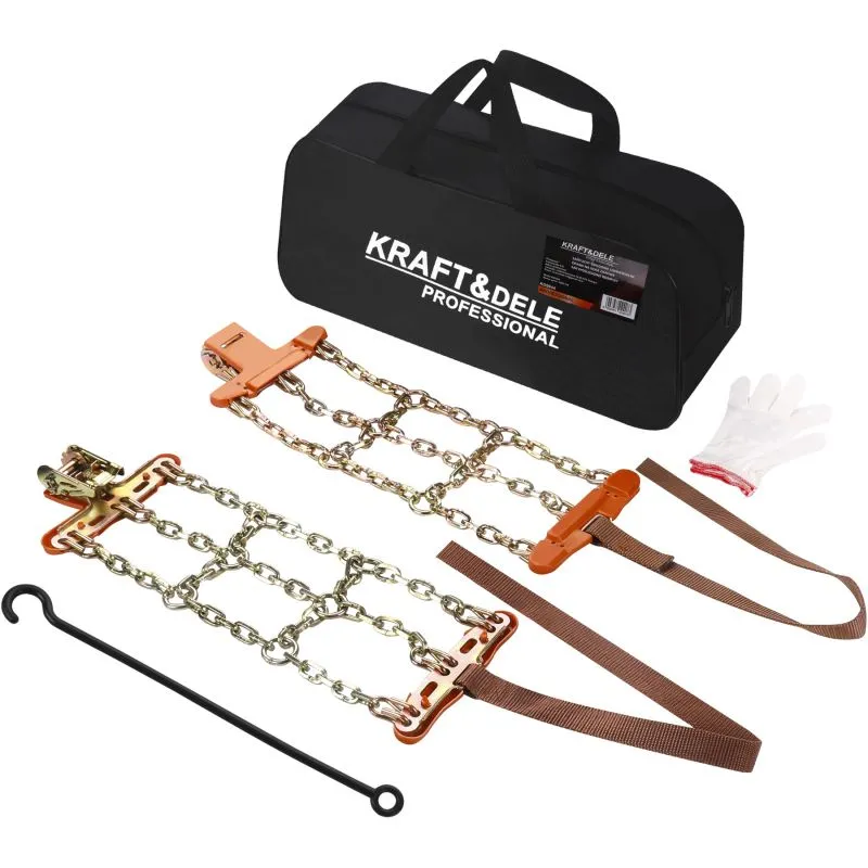 Łańcuchy śniegowe KRAFT&DELE KD5944 Zestaw łańcuchów śniegowych KRAFT&DELE KD5944 z torbą transportową