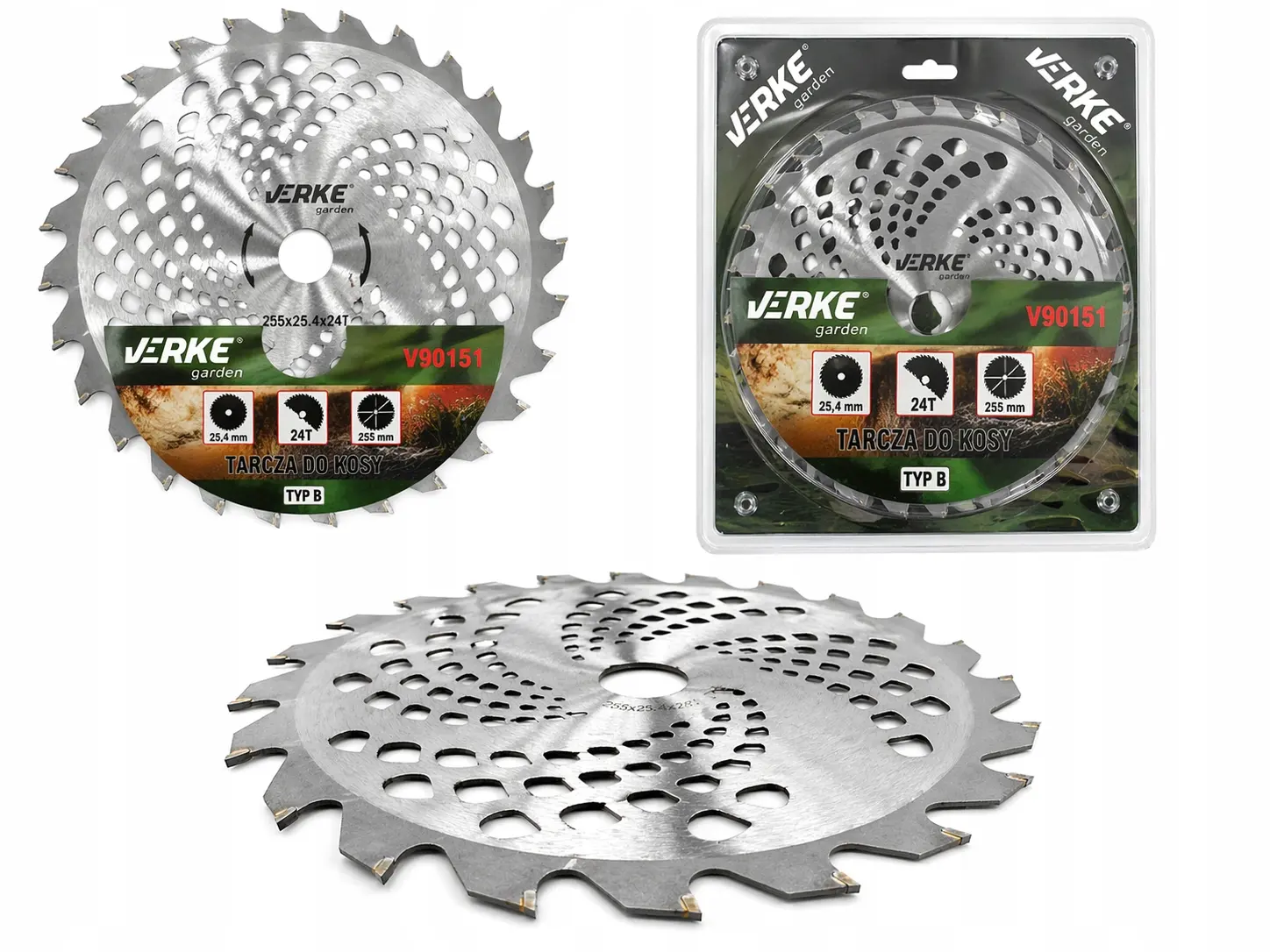 Tarcza do kosy Typ B 255x25,4 mm 24T Verke Garden Tarcza do kosy spalinowej Typ B 255x25,4 mm 24T Verke Garden V90151