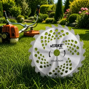 Tarcza do kosy Verke Garden 255 mm podczas prac ogrodowych