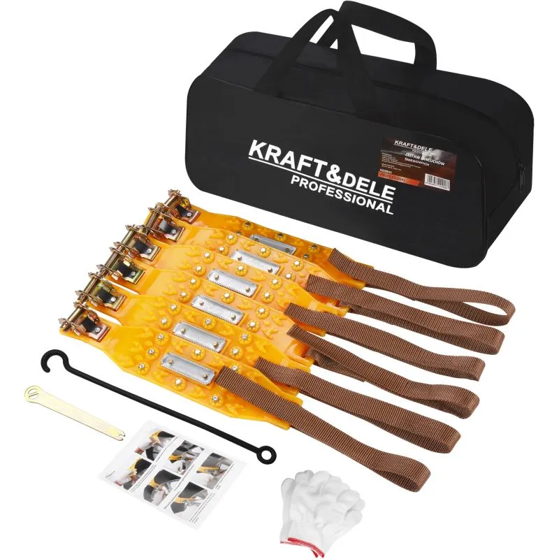 Łańcuchy śniegowe KRAFT&DELE KD5943 Zestaw łańcuchów śniegowych KRAFT&DELE KD5943 w torbie transportowej