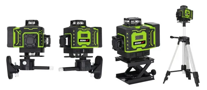 Laser krzyżowy poziomica laserowa 4D 360° zielony DEDRA MC0909 + statyw Laser krzyżowy poziomica laserowa 4D 360° zielony DEDRA MC0909 + statyw - obrazek 3