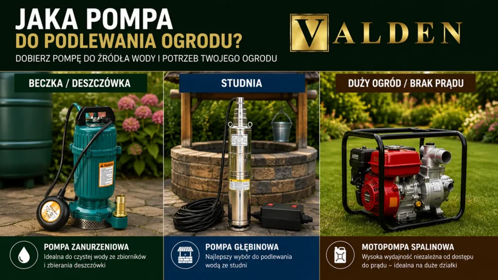 Jaka pompa do podlewania ogrodu – pompa elektryczna i motopompa spalinowa do nawadniania ogrodu