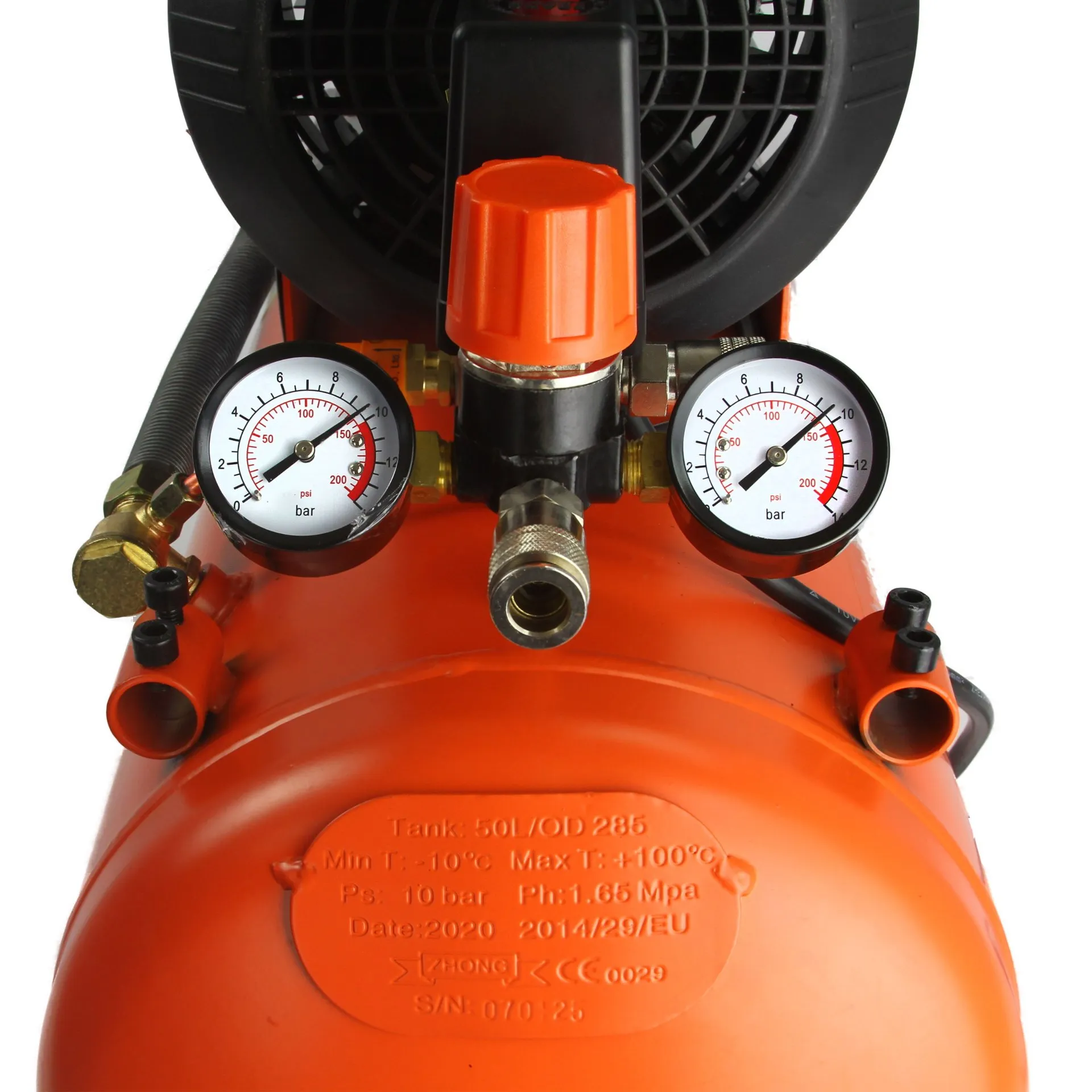 Kompresor 50L JN-30V BJC Manometry i regulator ciśnienia kompresora 50L BJC