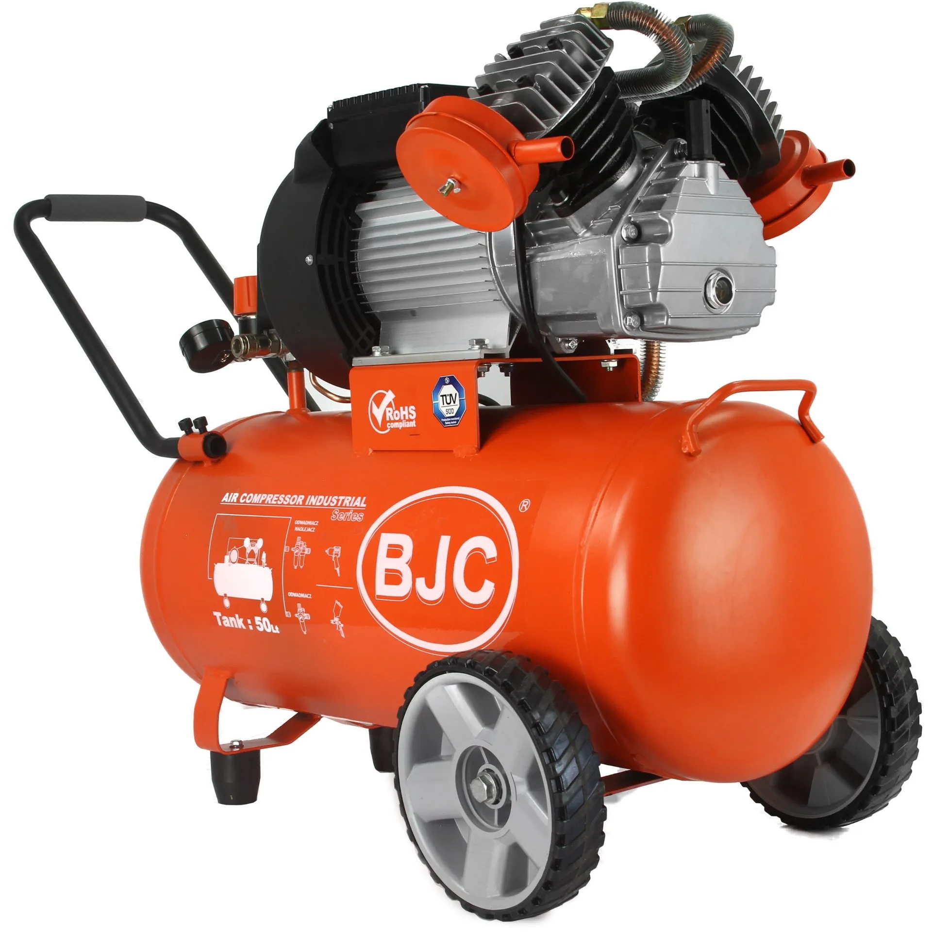 Kompresor 50L JN-30V BJC Kompresor 50L BJC JN-30V widok od tyłu