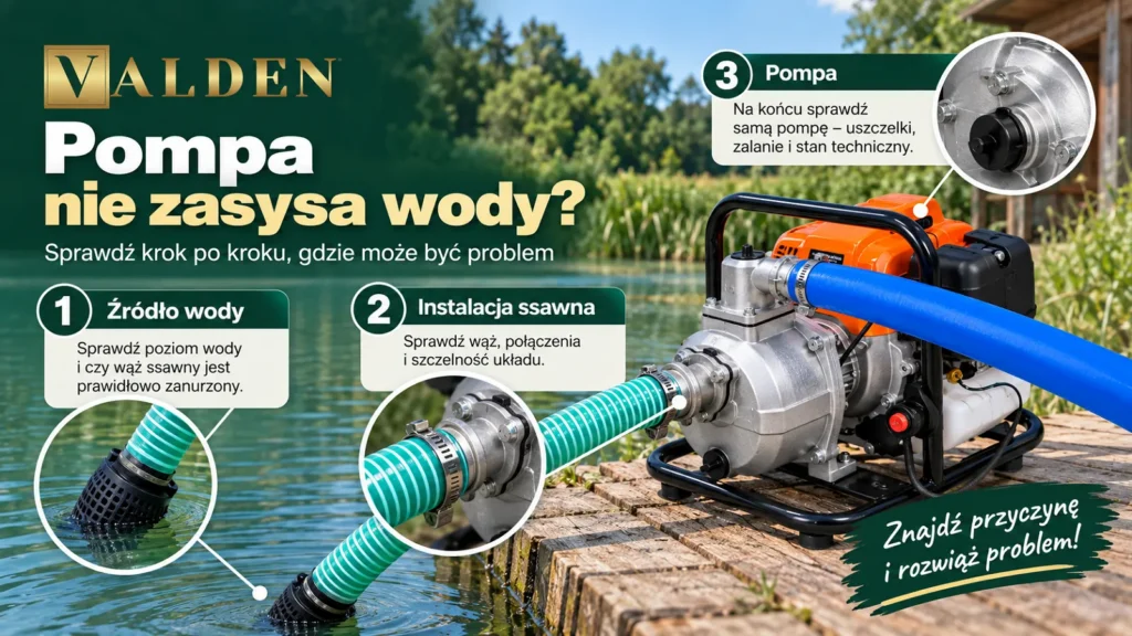 Pompa nie zasysa wody – przyczyny i diagnostyka krok po kroku. Pompa nie zasysa wody – diagnostyka źródła wody, instalacji ssawnej i samej pompy krok po kroku