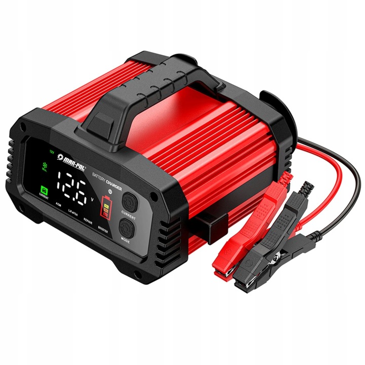 Prostownik samochodowy 25A 12V/24V z funkcją rozruchu booster Mar-Pol M82504 Prostownik samochodowy MAR-POL M82504 25A 12V 24V z funkcją rozruchu