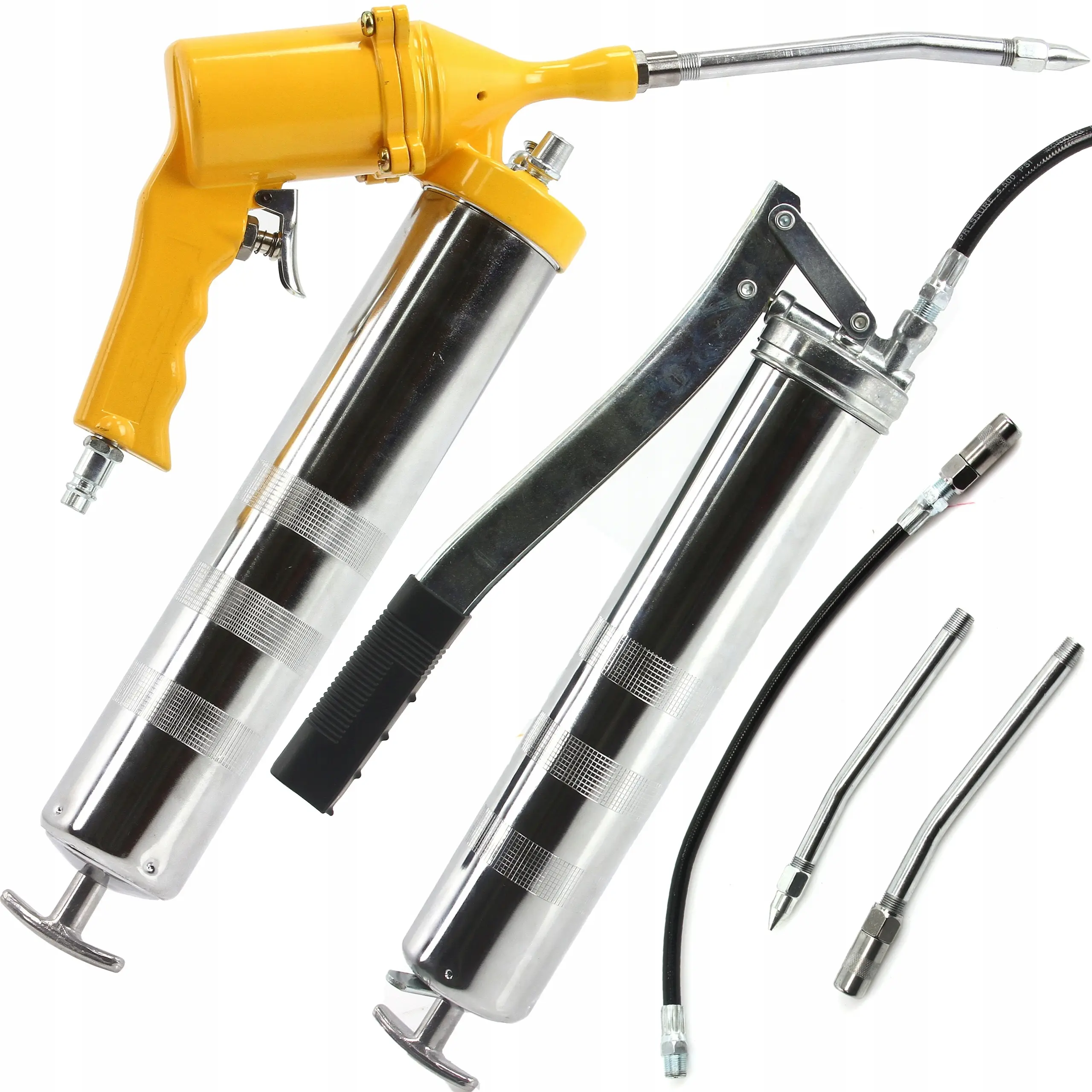 Smarownica ręczno-pneumatyczna 2W1 400 ml MAR-POL M78051 z końcówkami Smarownica ręczno-pneumatyczna MAR-POL M78051 400 ml z końcówkami