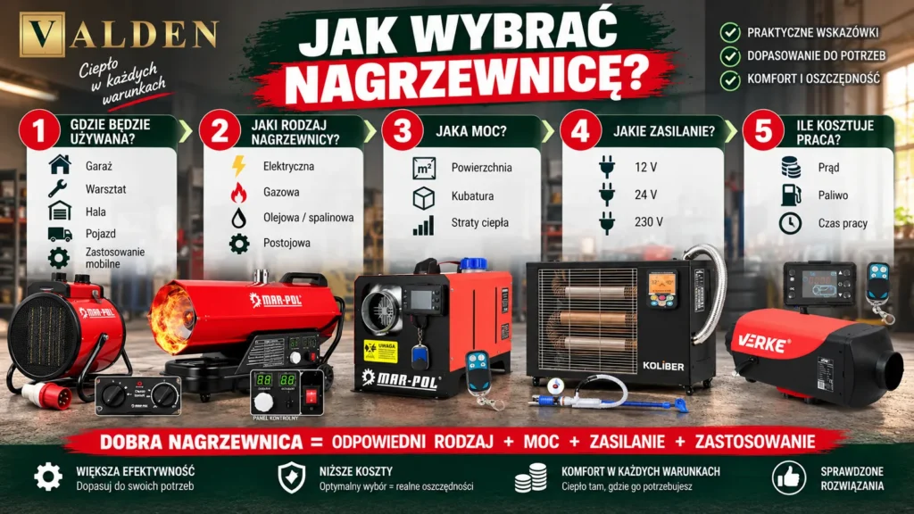 Nagrzewnica – jaką wybrać? Rodzaje, moc i zastosowanie Jak wybrać nagrzewnicę do swoich potrzeb